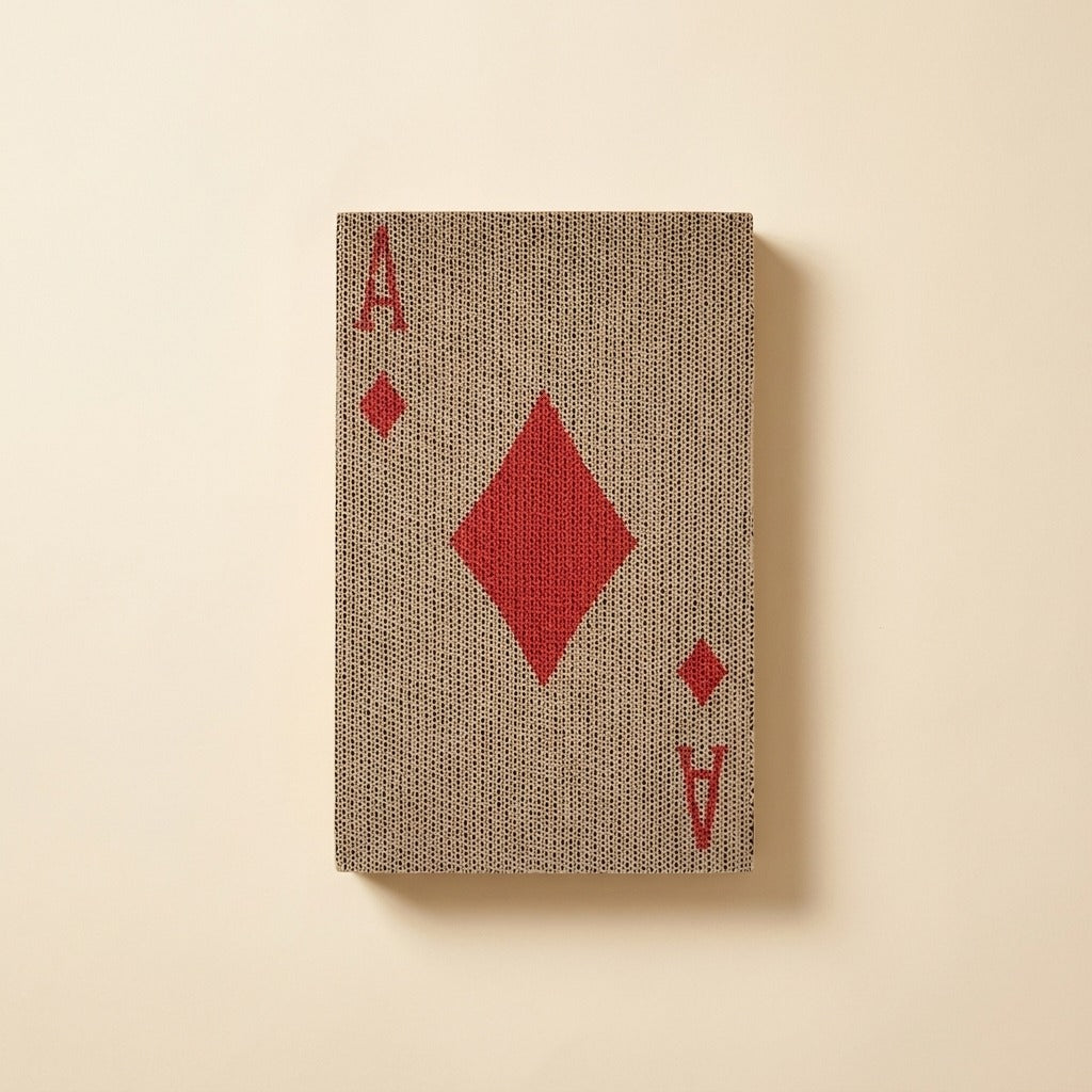 Playing Card Cardboard Cat Scratcher, ace of diamonds design, studio shot