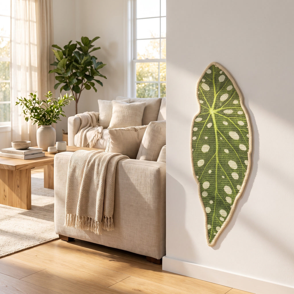 leaf sisal cat scratch mat, in a sunlit Australian home