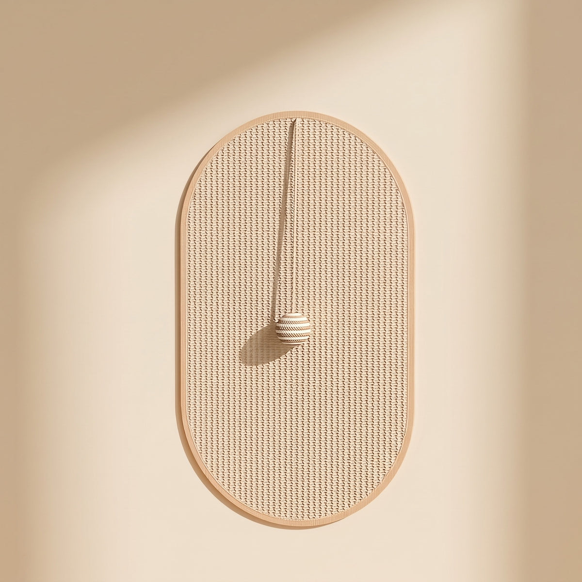 natural sisal arch wall scratch pad, studio product photo